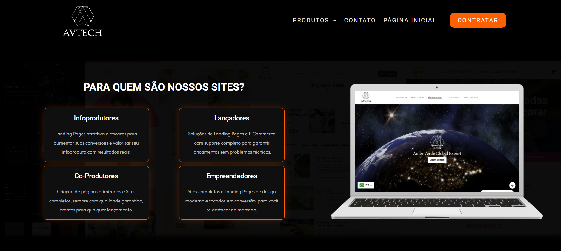 Sites - AVTECH - Serviços